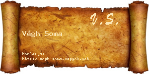 Végh Soma névjegykártya