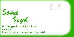 soma vegh business card