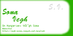 soma vegh business card